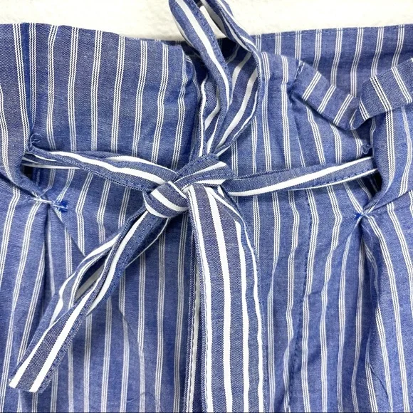 A New Day- Blue Stripe Wide Leg Crop Pant Size 4. - Picture 3 of 7